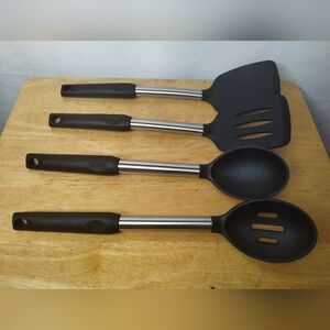 New 4pc Silicone Kitchen Utensils Spoon, Spatula Set